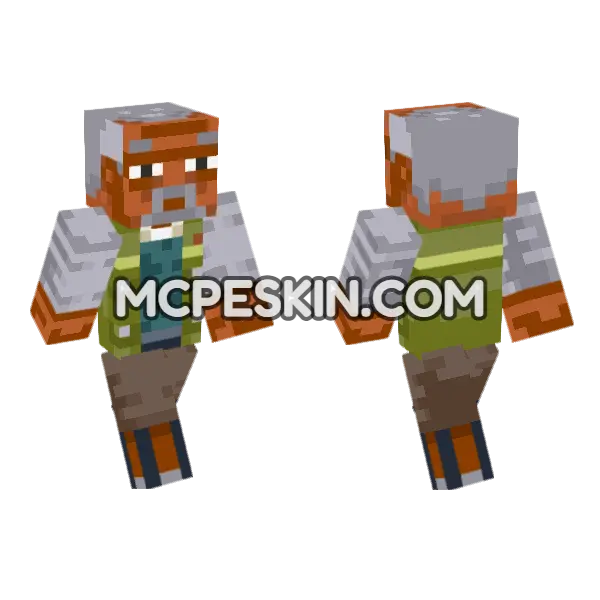 Eli Vance Minecraft Bedrock skin, front and back