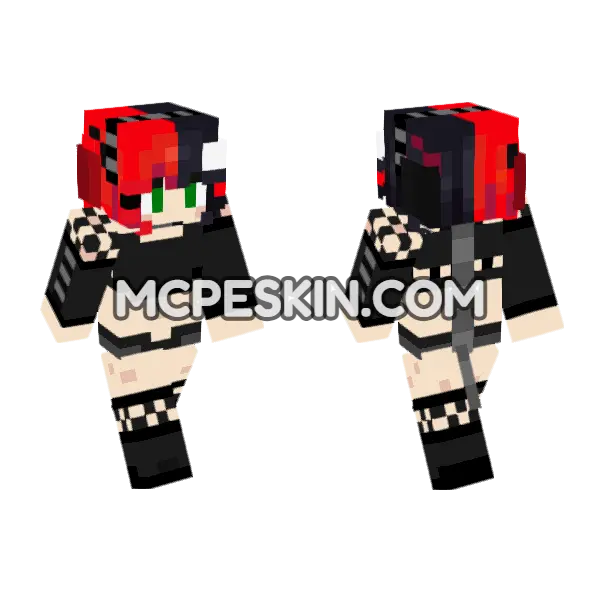 Ellie – Jenny Addon Skin Minecraft Bedrock skin, front and back