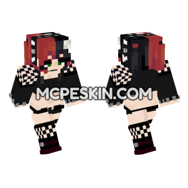 Ellie – Jenny Mod Skin Minecraft Bedrock skin, front and back
