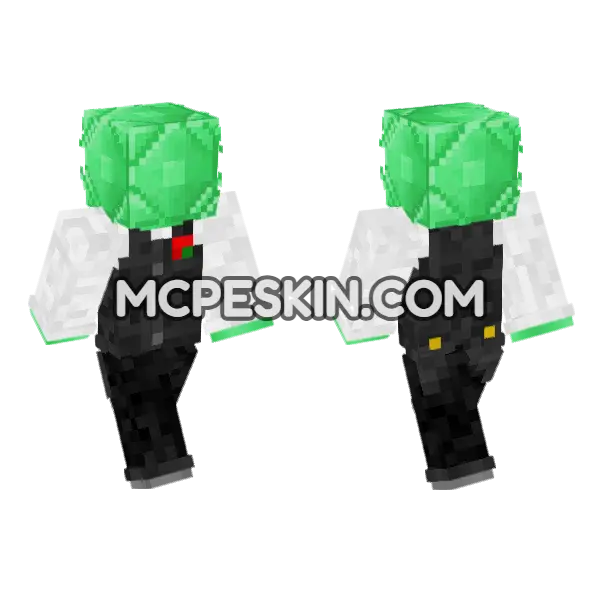 Emerald Block Hat, front and back