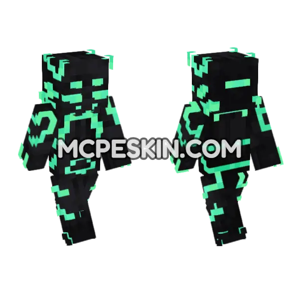 Emerald Skin Minecraft Bedrock skin, front and back