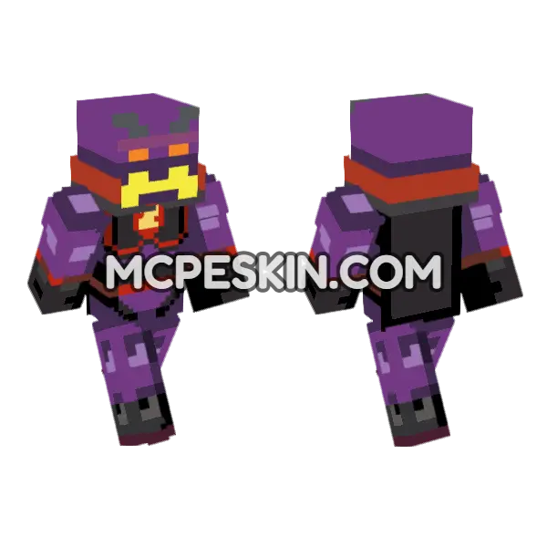 Emperor Zurg Minecraft Bedrock skin, front and back
