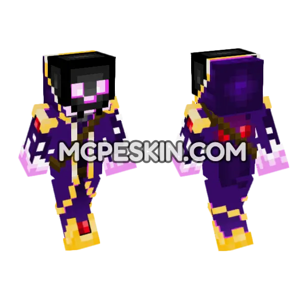 End Sorcerer Minecraft Bedrock skin, front and back