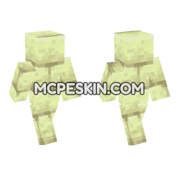 End Stone Bricks Minecraft Bedrock skin, front and back