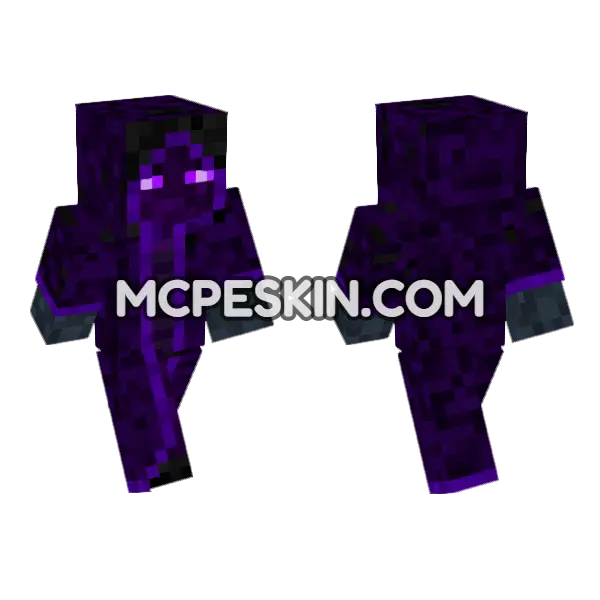 End Water Minecraft Bedrock skin, front and back