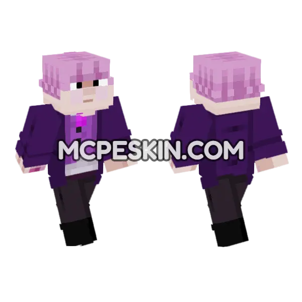 Ender Adult Minecraft Bedrock skin, front and back