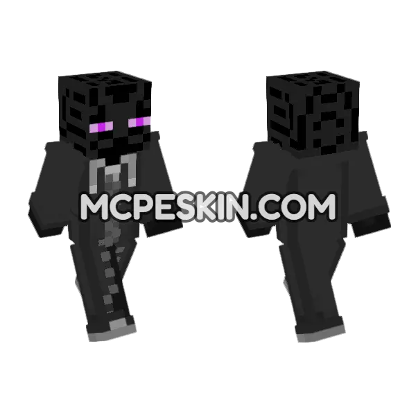 Ender Cloak Minecraft Bedrock skin, front and back