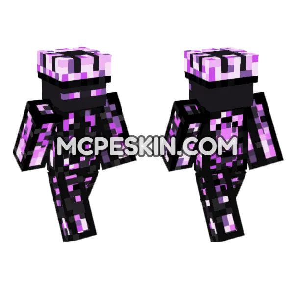 Ender King Minecraft Bedrock skin, front and back