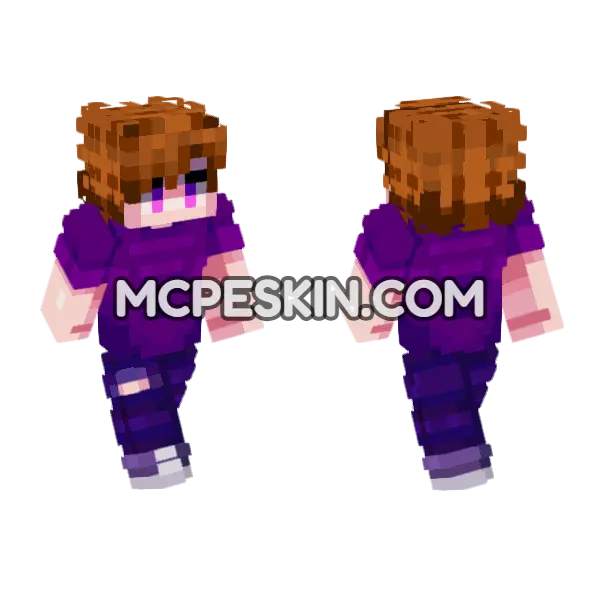Ender Shades Minecraft Bedrock skin, front and back