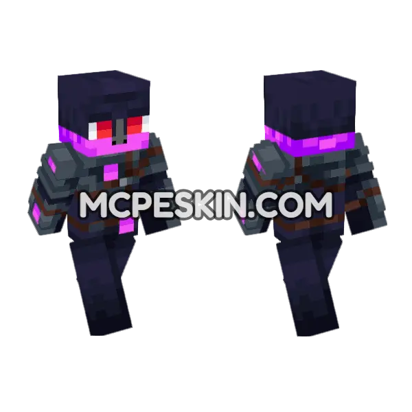 Enderman Skin Minecraft Bedrock skin, front and back