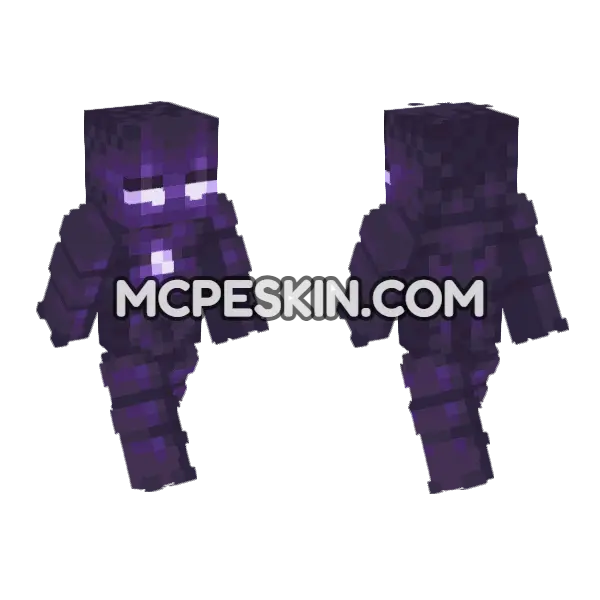 Enderman Skin Minecraft Bedrock skin, front and back