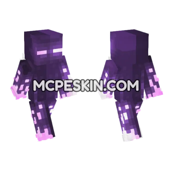 Enderneon Minecraft Bedrock skin, front and back