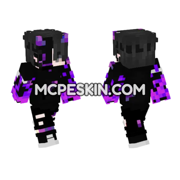Enderrr Skin Minecraft Bedrock skin, front and back