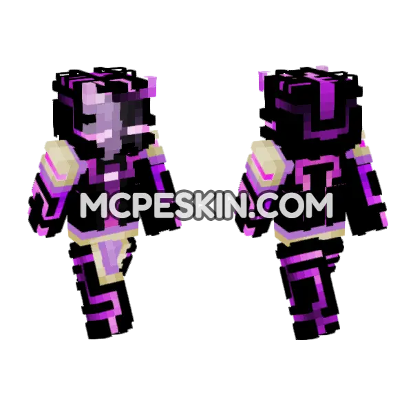 Enderstone Demon Minecraft Bedrock skin, front and back
