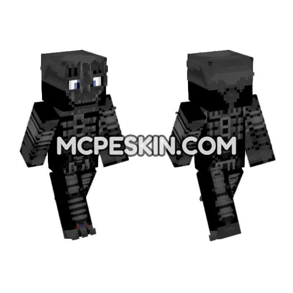 Endo 01 FNAF1 Minecraft Bedrock skin, front and back