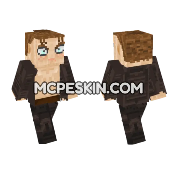 Eren Freedom Yeager Minecraft Bedrock skin, front and back
