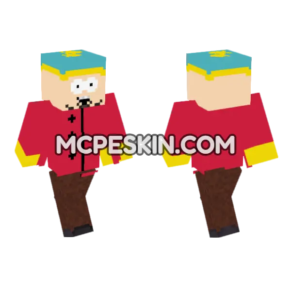 Eric Cartman Skin Minecraft Bedrock skin, front and back