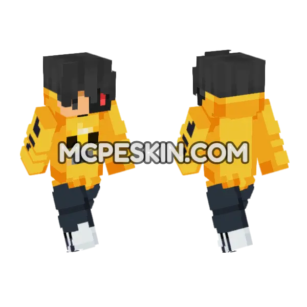 Ethobot Minecraft Bedrock skin, front and back