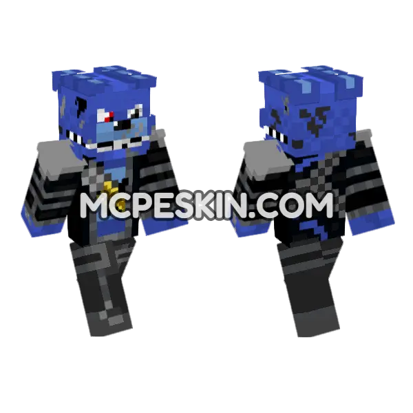 Evil Bommie Minecraft Bedrock skin, front and back