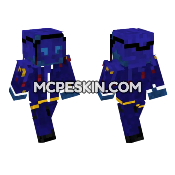 Evil Conductor Minecraft Bedrock skin, front and back