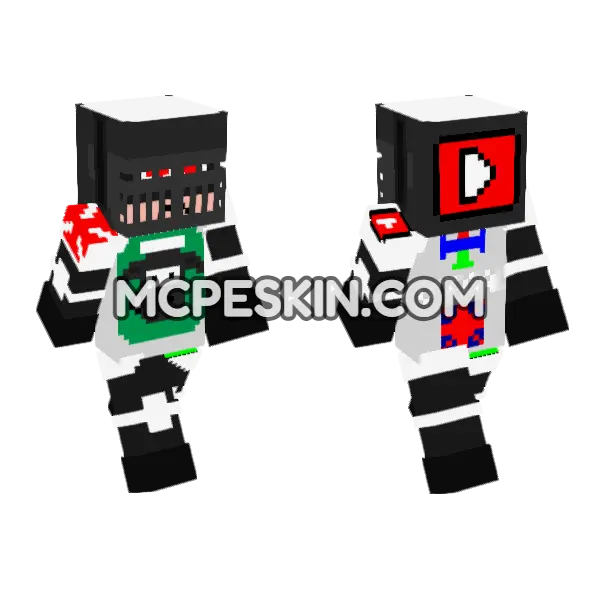 Evil Knight Templar Killer Minecraft Bedrock skin, front and back
