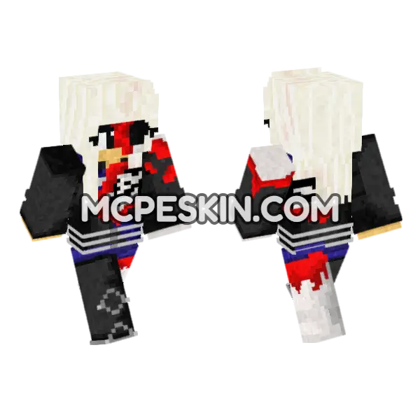 Evil Undead Harumi Sons of Garmadon Minecraft Bedrock skin, front and back