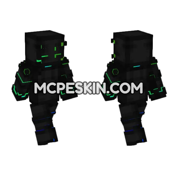 Exo Skin Minecraft Bedrock skin, front and back