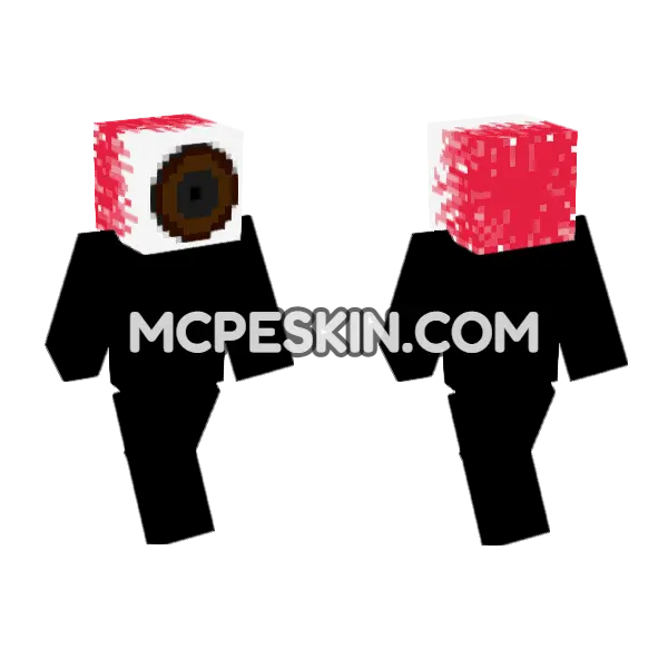 Eye Ball Skin Minecraft Bedrock skin, front and back