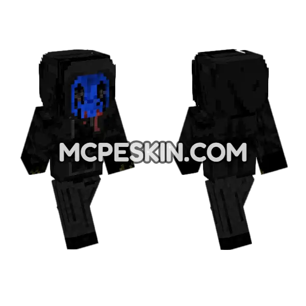 Eyeless Jack Creepypasta Minecraft Bedrock skin, front and back