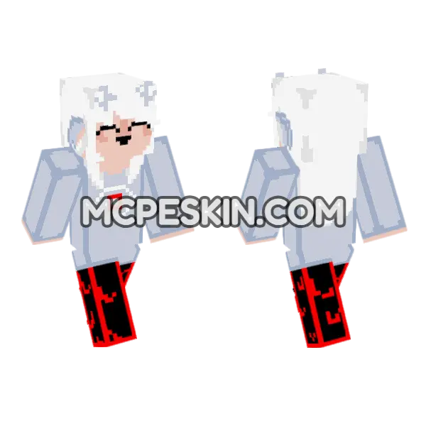 F0xtrot OC Skin Minecraft Bedrock skin, front and back