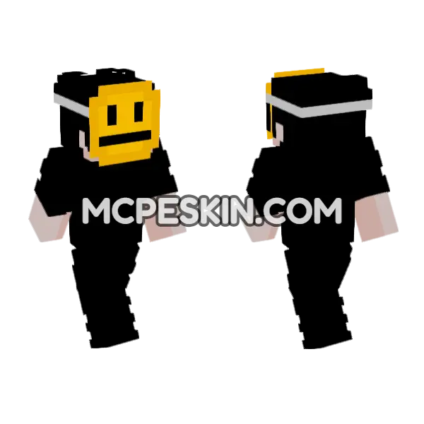 Face Serious Minecraft Bedrock skin, front and back