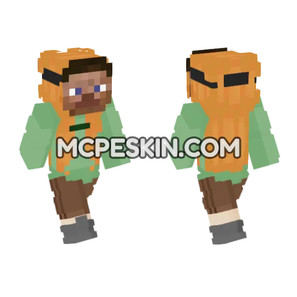 Facestevegirl Minecraft Bedrock skin, front and back