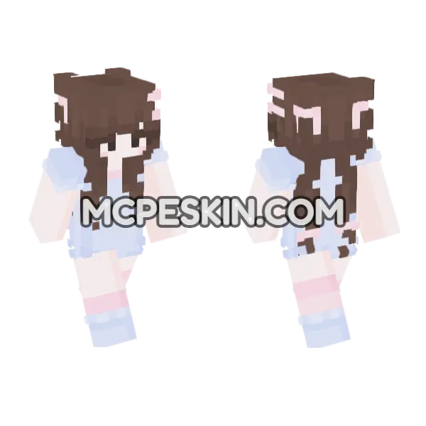 Fashion Player Skin 10 Minecraft Bedrock skin, front and back