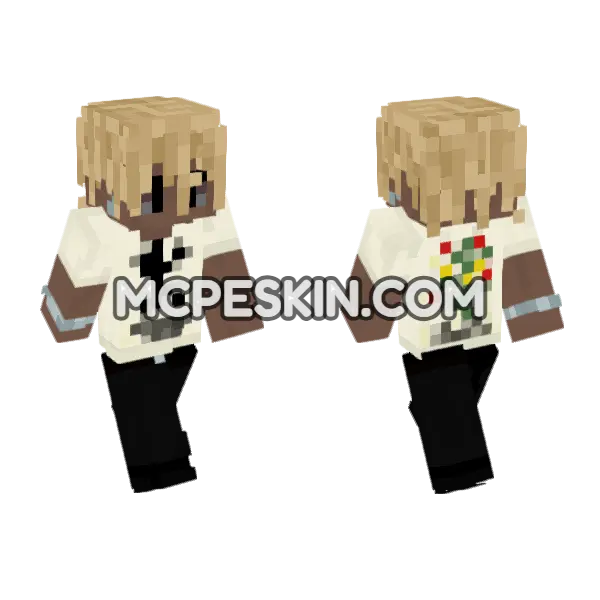 Fashion Player Skin 11 Minecraft Bedrock skin, front and back