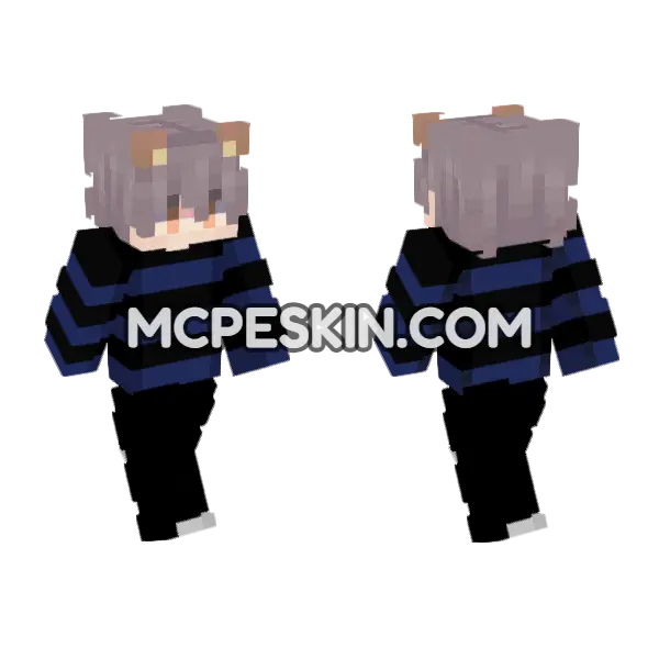 Fashion Player Skin 2 Minecraft Bedrock skin, front and back