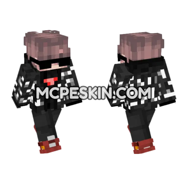 Fashion Player Skin 4 Minecraft Bedrock skin, front and back