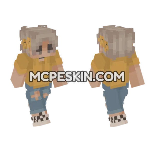 Fashion Player Skin 8 Minecraft Bedrock skin, front and back