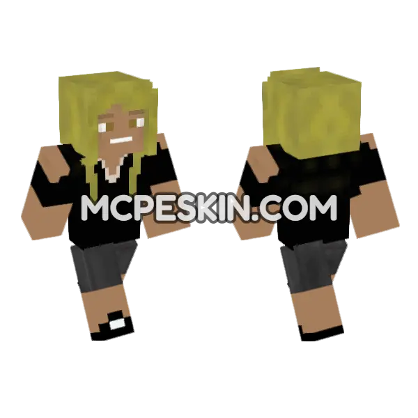 Female Model Minecraft Bedrock skin, front and back