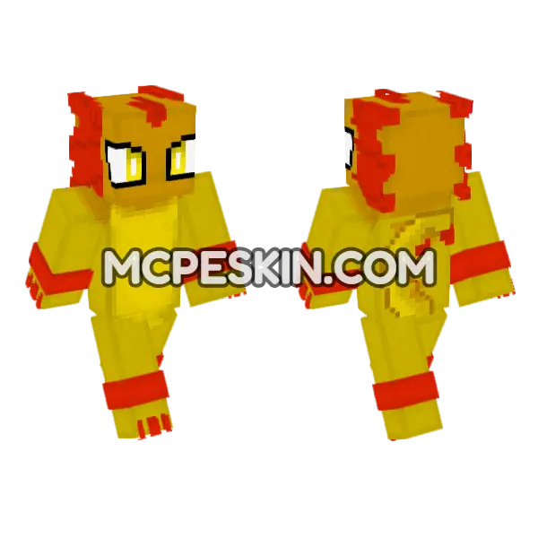 Fiery Lion Warrior, front and back