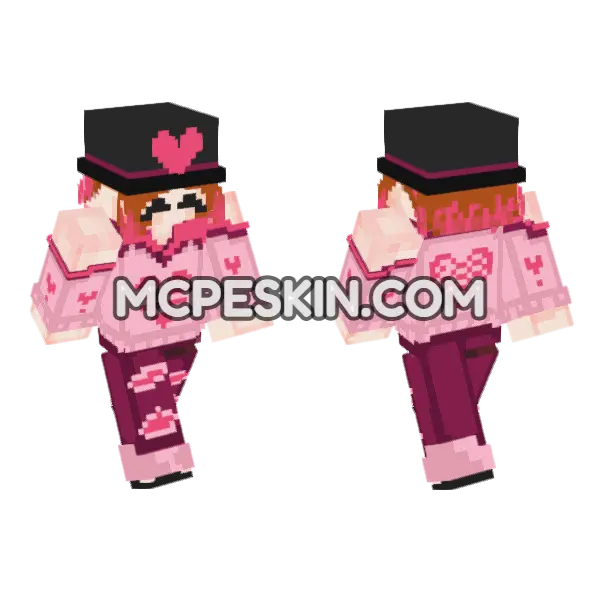 Fillph February V2 Minecraft Bedrock skin, front and back