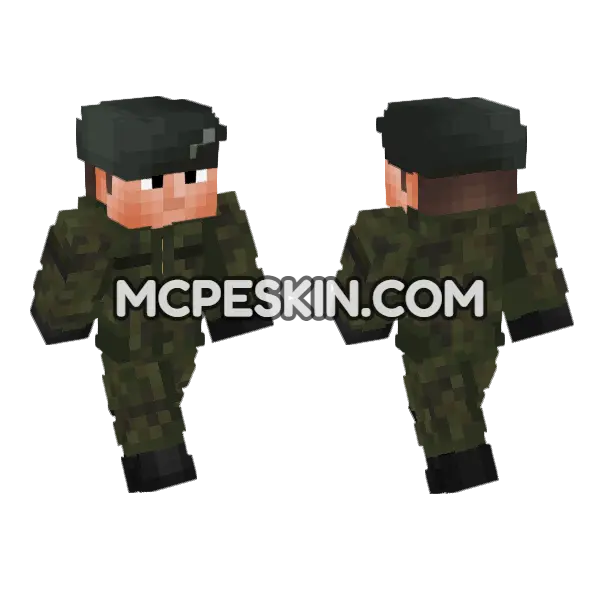 Finland Army Field Uniform Minecraft Bedrock skin, front and back