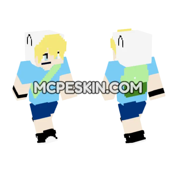 Finn the Human Adventure Time, front and back
