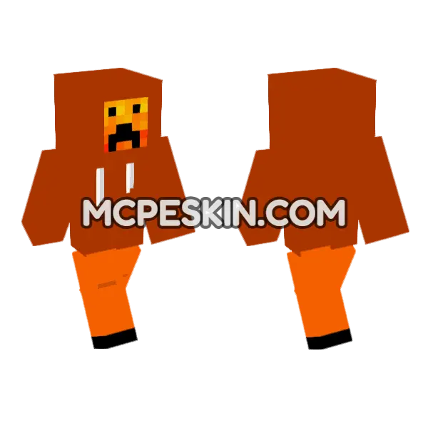 Fire Creeper Hoodie, front and back