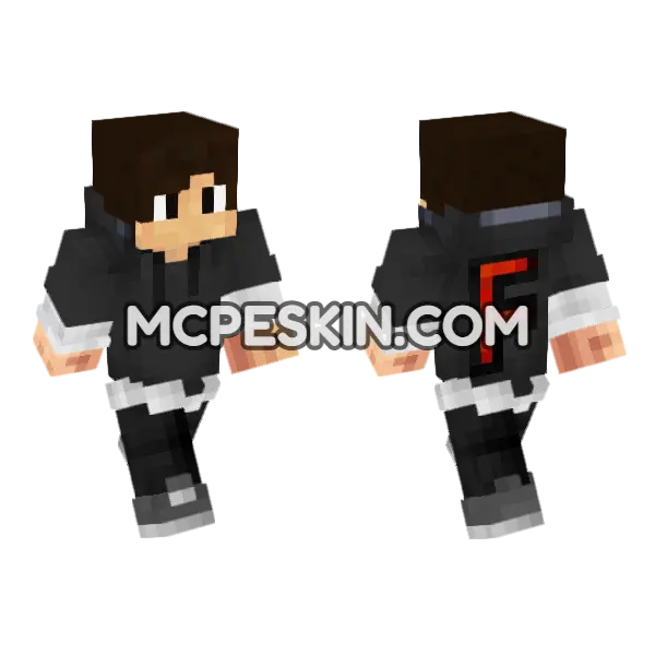 Firelight Skin Minecraft Bedrock skin, front and back
