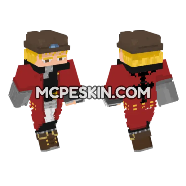 Fivela Nervosa Minecraft Bedrock skin, front and back
