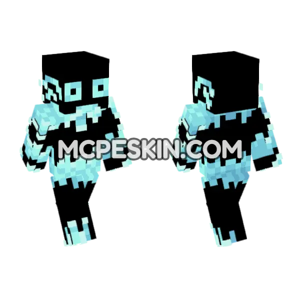 Flame Skin Minecraft Bedrock skin, front and back