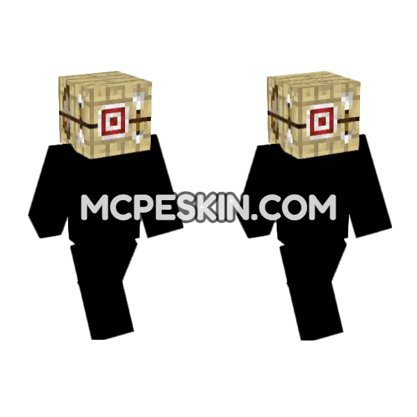 Fletching Table Minecraft Bedrock skin, front and back