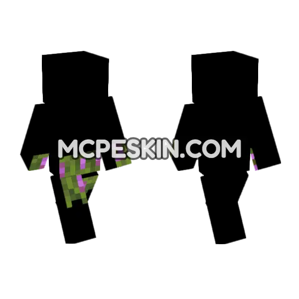Flowering Azalea Minecraft Bedrock skin, front and back