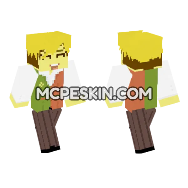 Flowerman Minecraft Bedrock skin, front and back