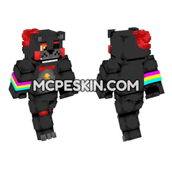 FNAF Lefty Skin Minecraft Bedrock skin, front and back
